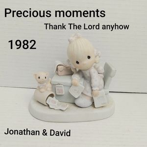 Precious moments 1982 Thank the lord anyhow